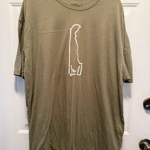 Olive Green Graphic T-Shirt- Crocked Hammock Delaware